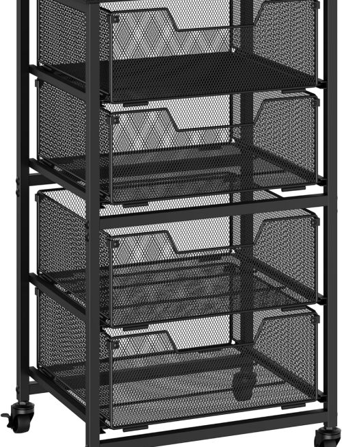 4-Drawer Rolling Storage Cart