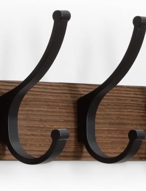 Wood Wall-Mounted Coat Rack