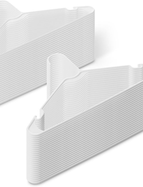 Space-Saving Plastic Clothes Hangers Set