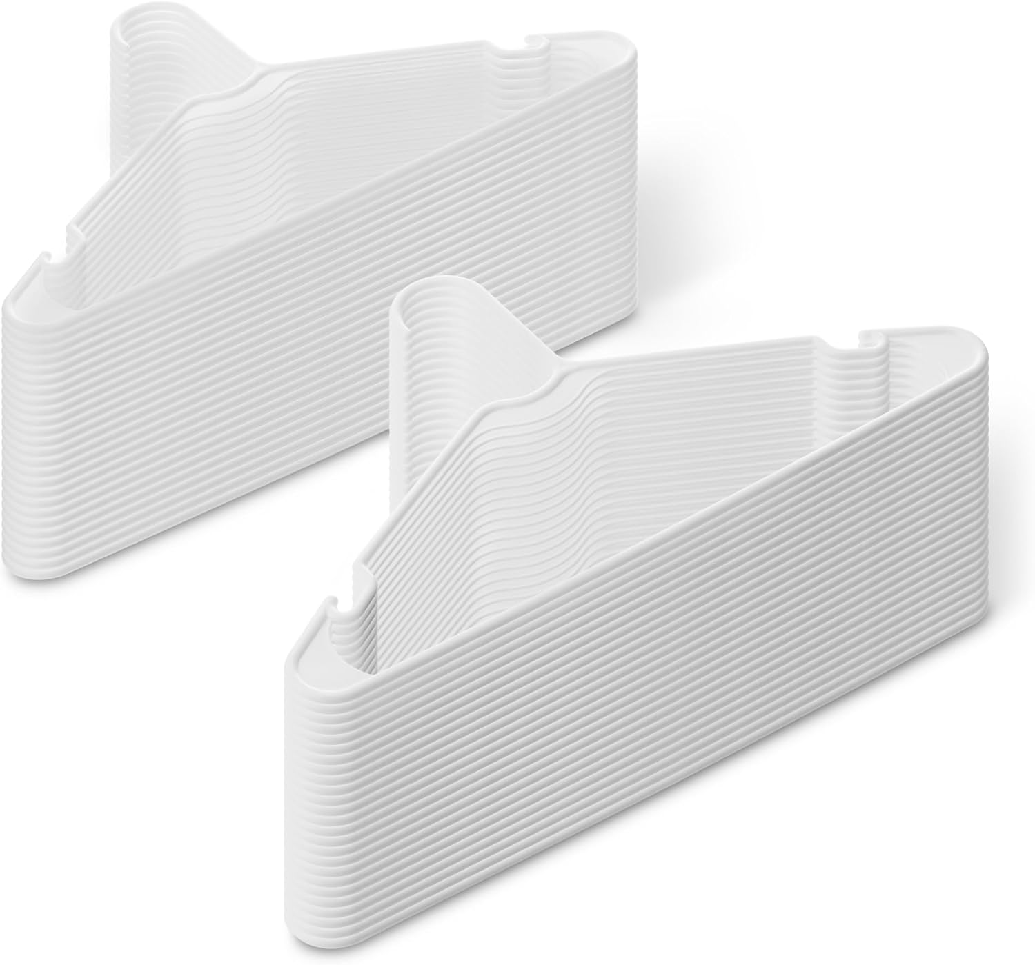 Space-Saving Plastic Clothes Hangers Set